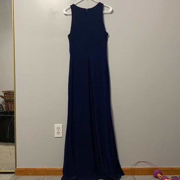 Elegant navy blue dress - Picture 2 of 2